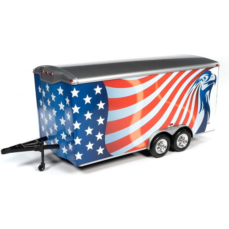 Autoworld 1/18 Closed trailer Star Spangled Banner USA Flag