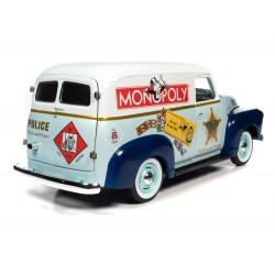 Autoworld 1/18 Chevrolet Police Van 1948 Monopoly Edition Bonus Mr. Monopoly Figure Included