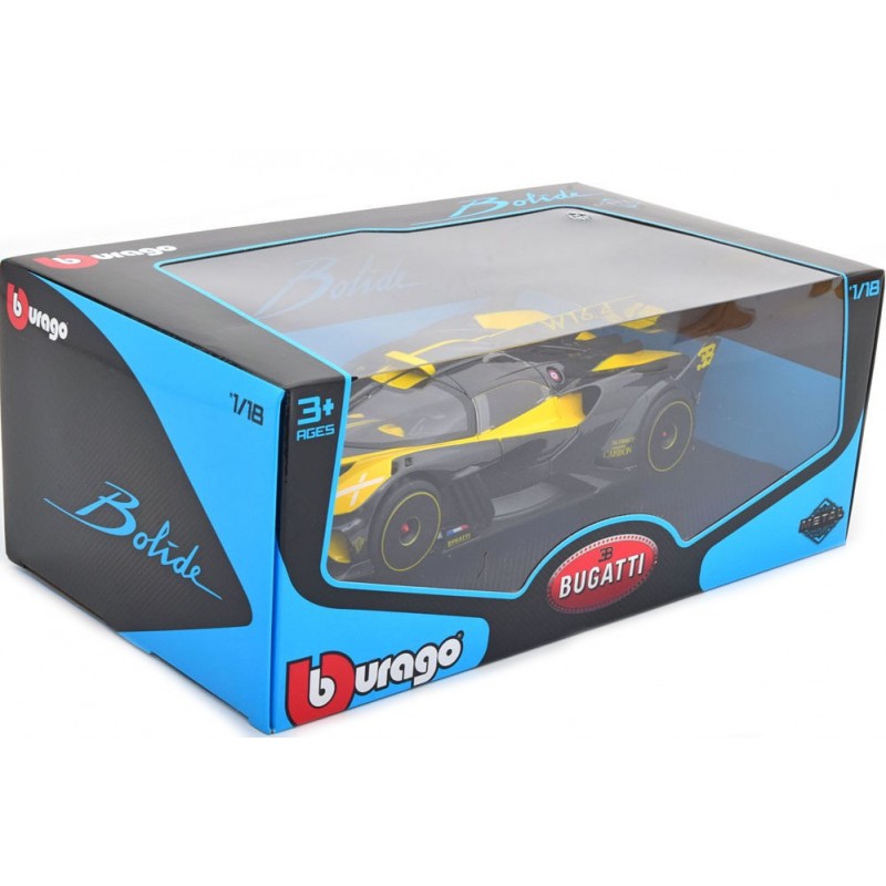 Bburago 1:43 Bugatti Bolide Année de construction 2020 bleu / carbone  18-38306 modèle voiture 18-38306 8719247768759 4893993383061
