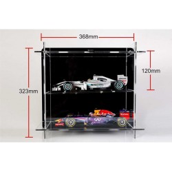 Atlantic Case 1/18 Premium Deluxe Acrylic Display Case Multicase 2x1 for Wall mount or Desk-top stand