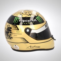 Michael Schumacher Gold Edition (20 Years F1, 1991-2001) Special Edition Formula 1 Helmet Replica 1/2, (Schuberth, 2011)